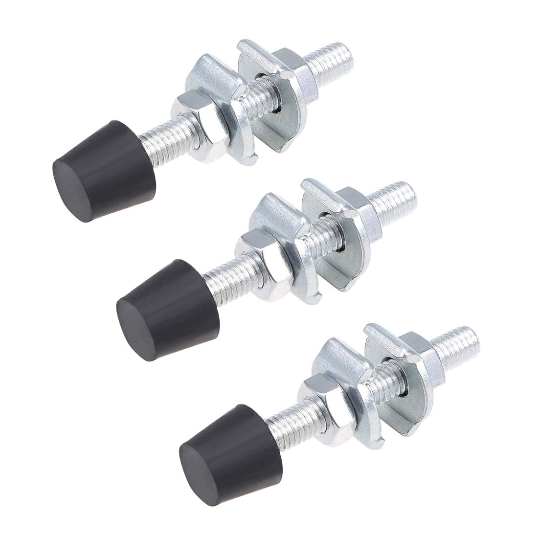 uxcell M8x70mm Carbon Steel Toggle Clamp Screw Assembly with Rounded Spindle Tip 3pcs