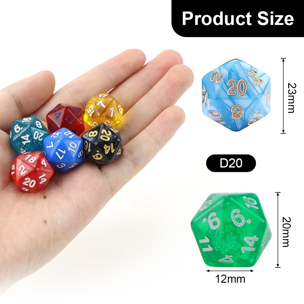 TecUnite Juego de Dados 7-Die Poliédricos de Metal Conjunto de Dados de Juego de rol DND con Bolsa de Almacenaje para RPG Dungeons y Dragons D&D Enseñanza de Matemáticas - Tienda Juegos