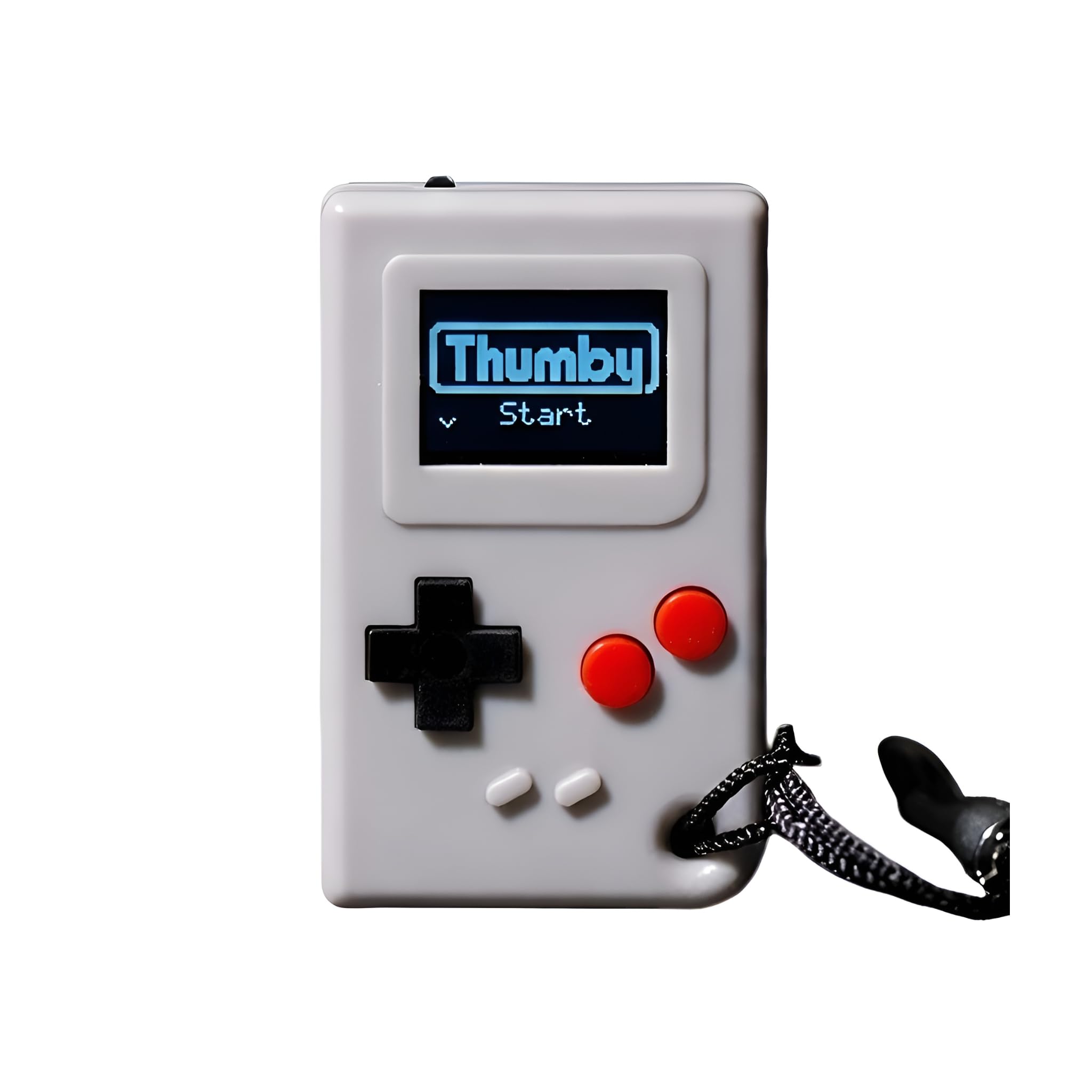 TinyCircuits Thumby (Gray) Small Game Console Playable Programmable Keychain: Electronic Miniature STEM Learning Tool