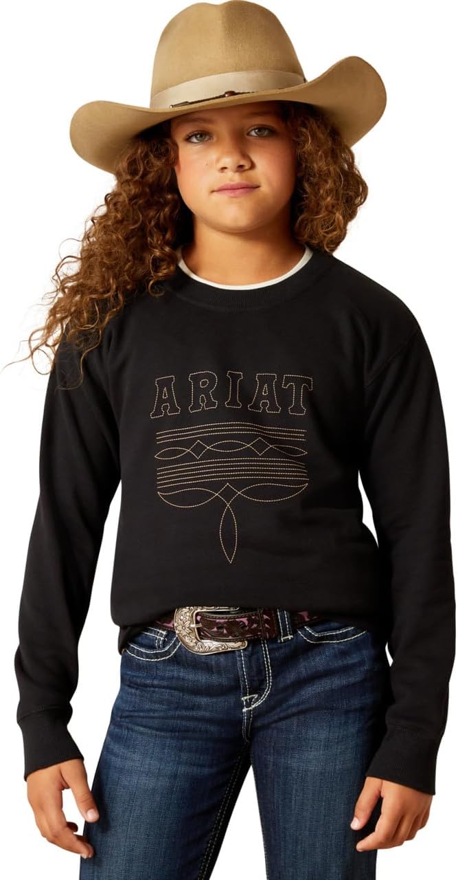 ARIAT Girls' Booted Logo Sweatshirt
