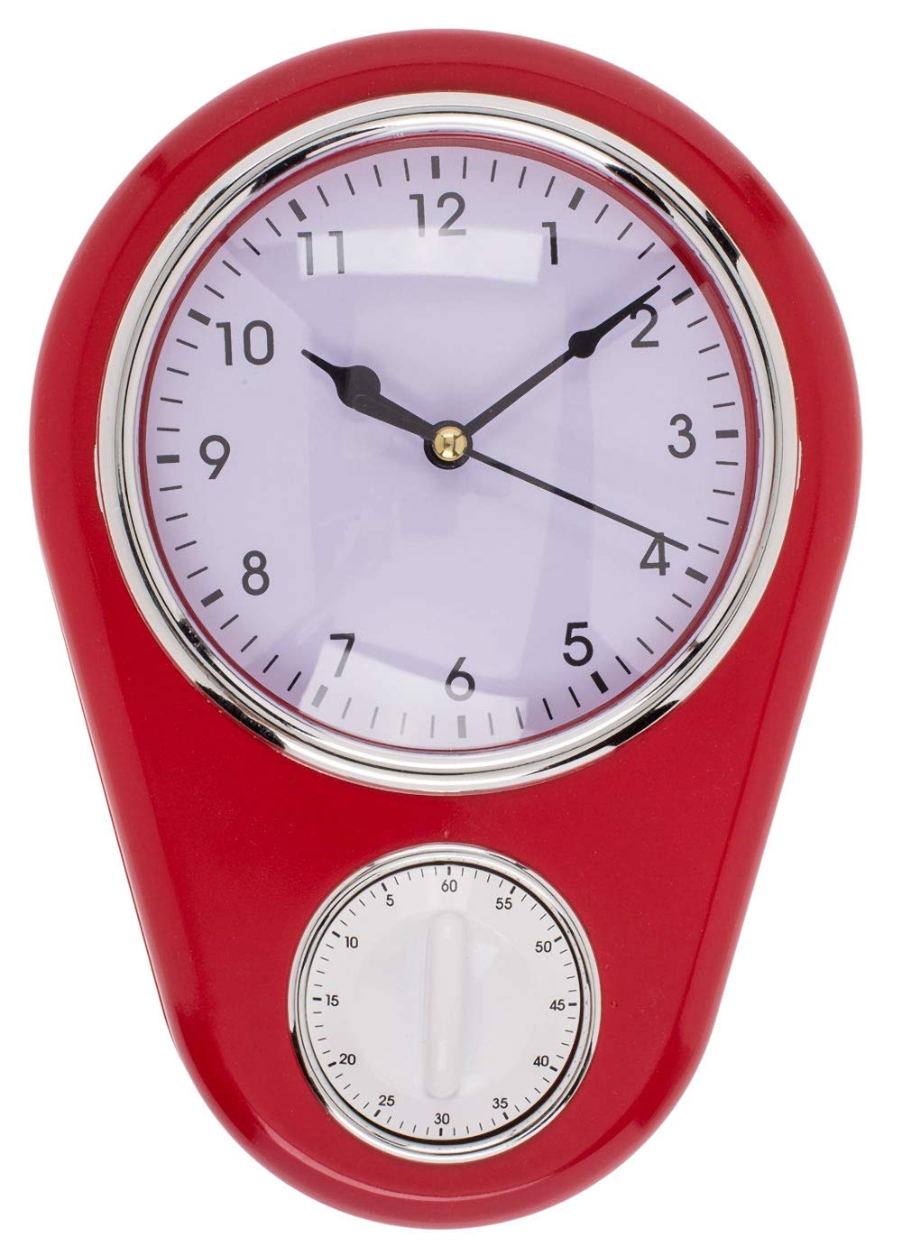 Retro Küchen-Wanduhr Vintage Kitchen TIME mit 60-Minuten
