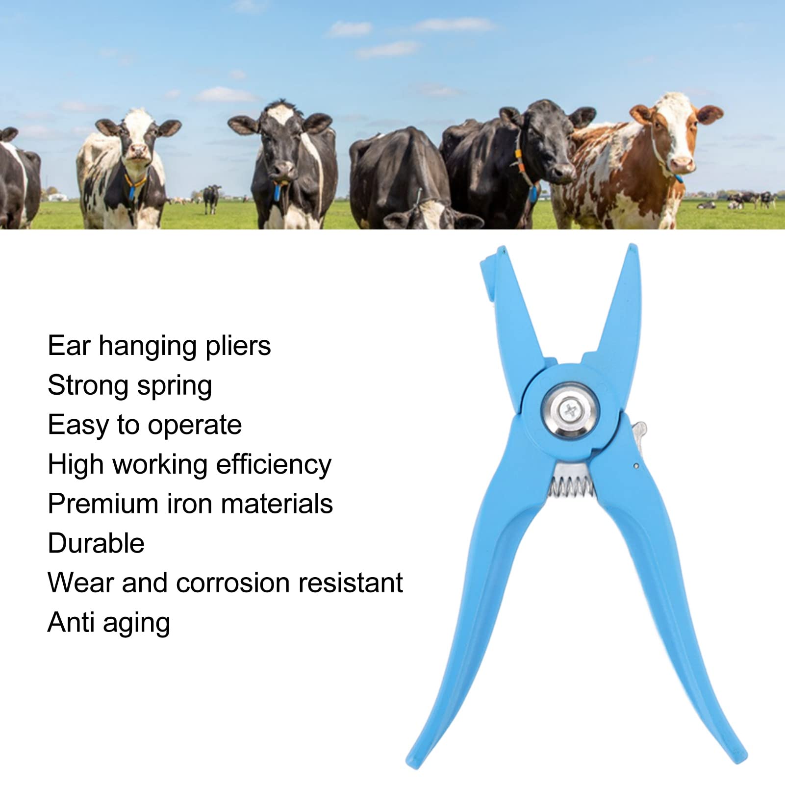 Metall-Ohrmarkenzange Für Nutztiere – Universal, Mit Verdickter Feder, Ergonomisch, Rostfrei, Für Schweine, Rinder, Schafe & Hirsche