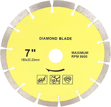 1pc 7 Inch Diamond Cutting Disc 9 Inch Circular Saw Blade Cutter Porcelain Tile Granite Marble Concrete Stone 22.23mm Lure Bar,180x22.23mm