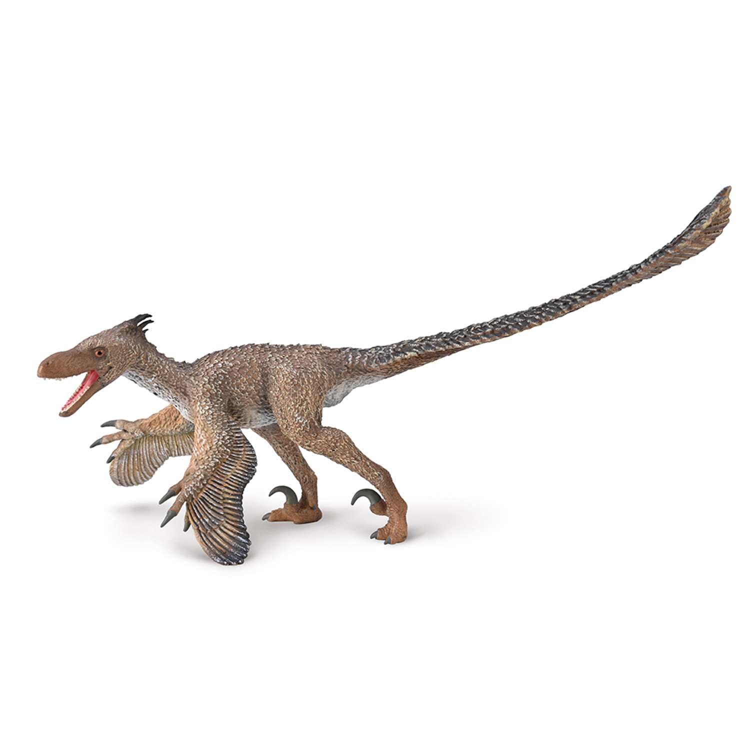 CollectA Velociraptor z ruchomą szczęką (Deluxe w skali 1:6) – interaktywne ręcznie malowane zabawki dinozaurów, realistyczne prehistoryczne figurki i modele, prezenty ze zwierzętami dla małych dzieci