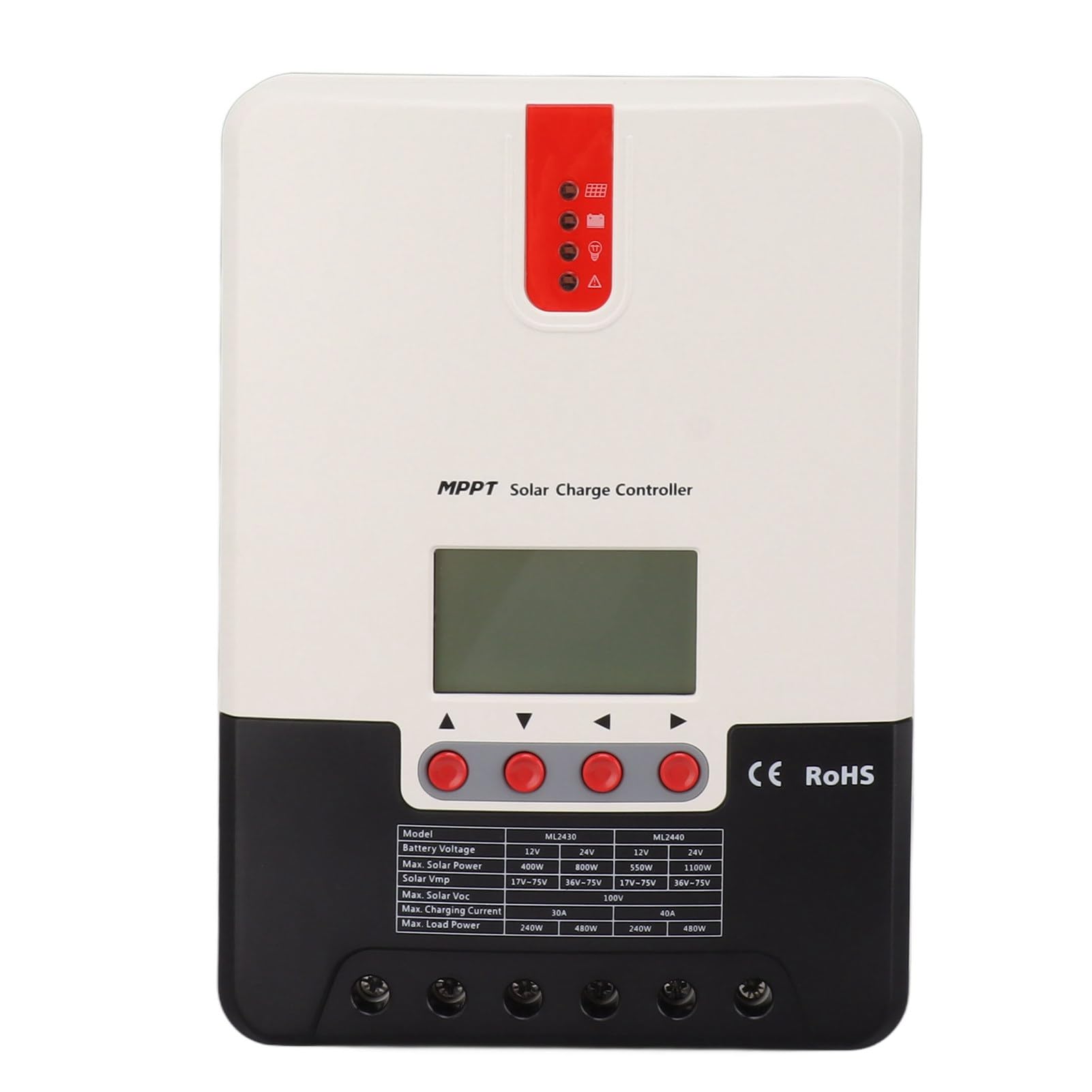 Regolatore di Carica Solare MPPT 40A 12V 24V Rilevamento Automatico
