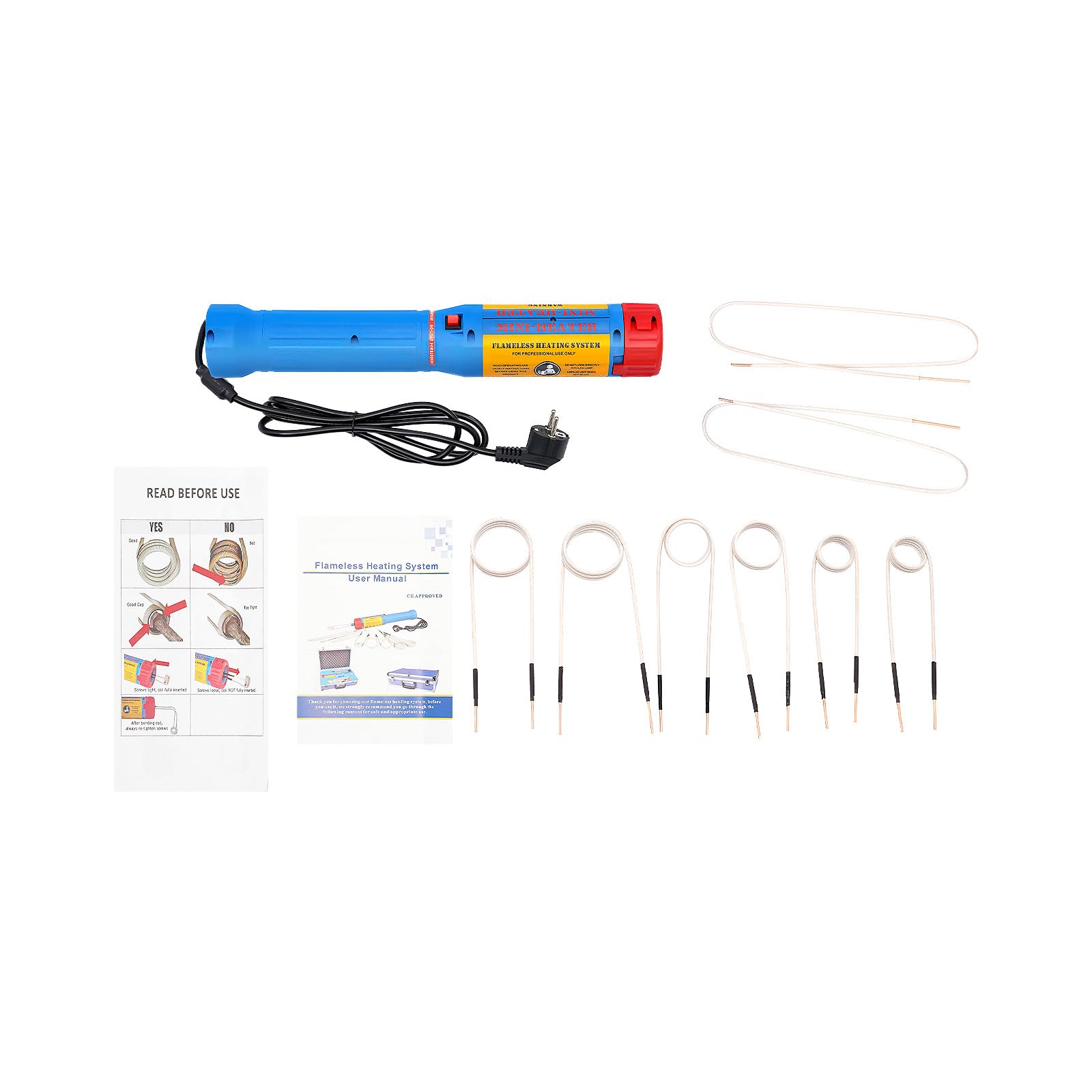 Magnetischer Induktionsheizer 1100W mit 8 Spulen Flammenlos bis 800℃ für rostige Schrauben Lager Industrietauglich usw