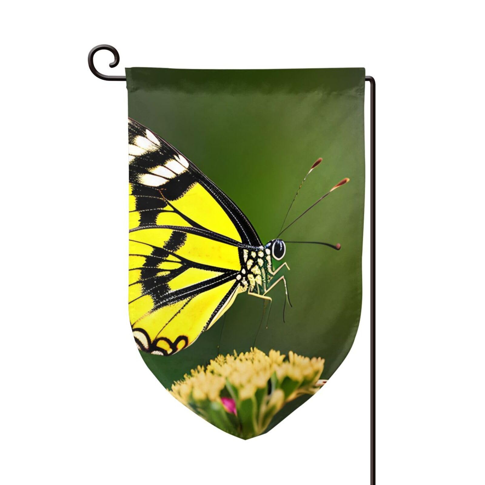 Baccessor Sommerflagge Mit Blumen & Schmetterlingen – 32,5 X 45,7 Cm, Doppelseitig, Aus Wetterfester Sackleine