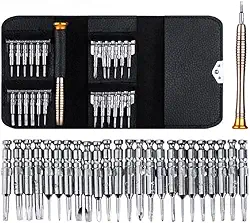 Kit Estojo Chaves de Precisão 24 em 1 com Case Magnético Portátil para Celulares, Notebook e Eletrônicos 20 x 10,5 cm