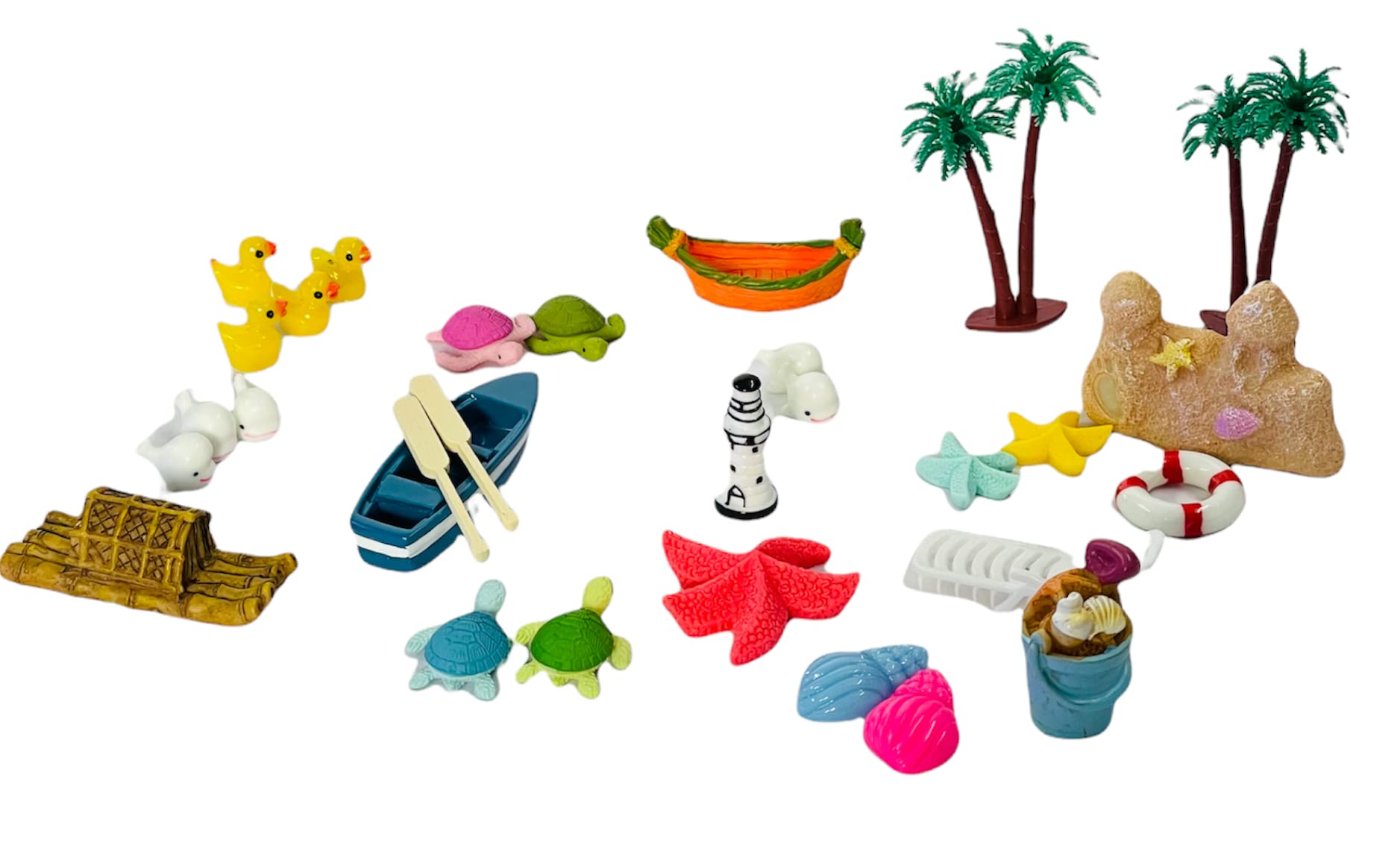 SAHAYA Resin Beach Theme Miniature Decoration Figurines for Dollhouses/ Plant Decor/ Craft Work Pack of 30 pcs (B09S139RDR) Amazon Price History, Amazon Price Tracker