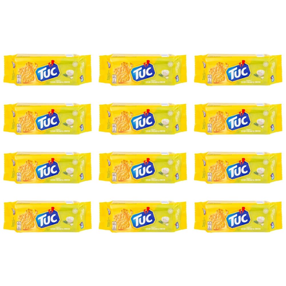Tuc Biscuit Cracker Light Crunchy Oven Baked Biscuits Cracker 100g | FabFinds Mug (12 Pack, Sour Cream & Onion)