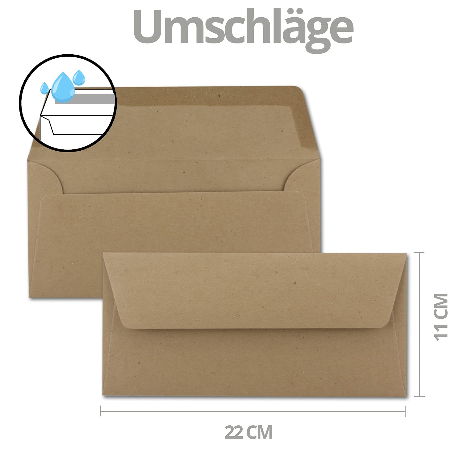 Sobres Americanos Paper24 - Sobres (25 Unidades, Formato DIN C5, 100 G/m², Sin Sobres Papel