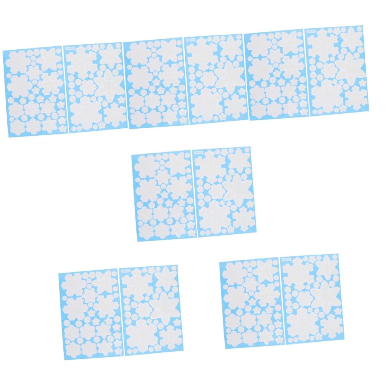 FRCOLOR 12 Blätter Weihnachtsaufkleber Winteraufkleber Schneeflocken-aufkleber Weihnachtsfensteraufkleber Leuchtender Schneeflockenaufkleber Fluoreszierender Wandaufkleber Weiß Pvc