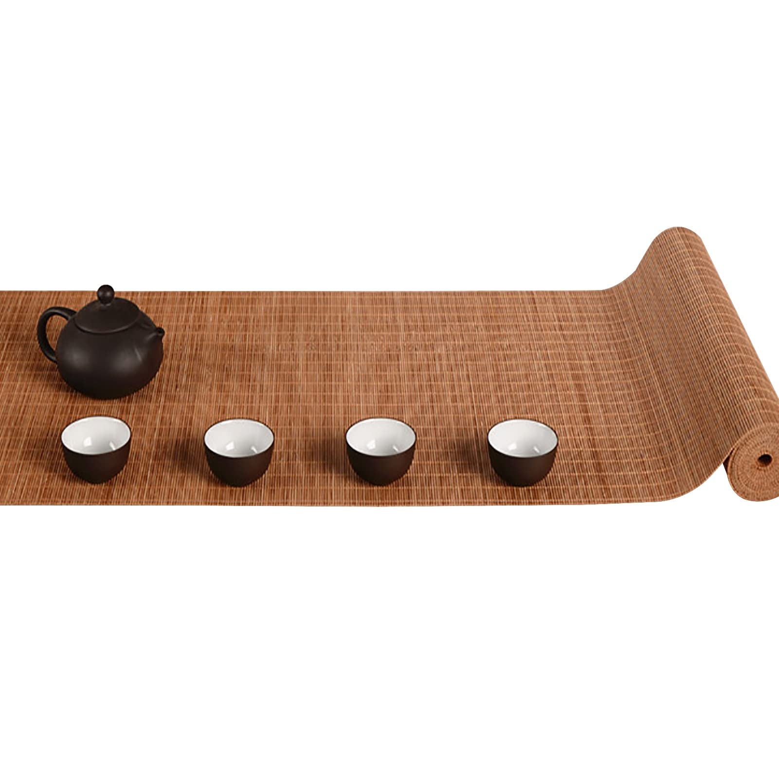 DOGOU Original Bamboo Tea Mats, Extra Wide 90cm 60cm 50cm Tea Table Placemats, Heat Resistant Table Runner for Patio Teahouse (Size : 60x100cm/23.6x39.4in)