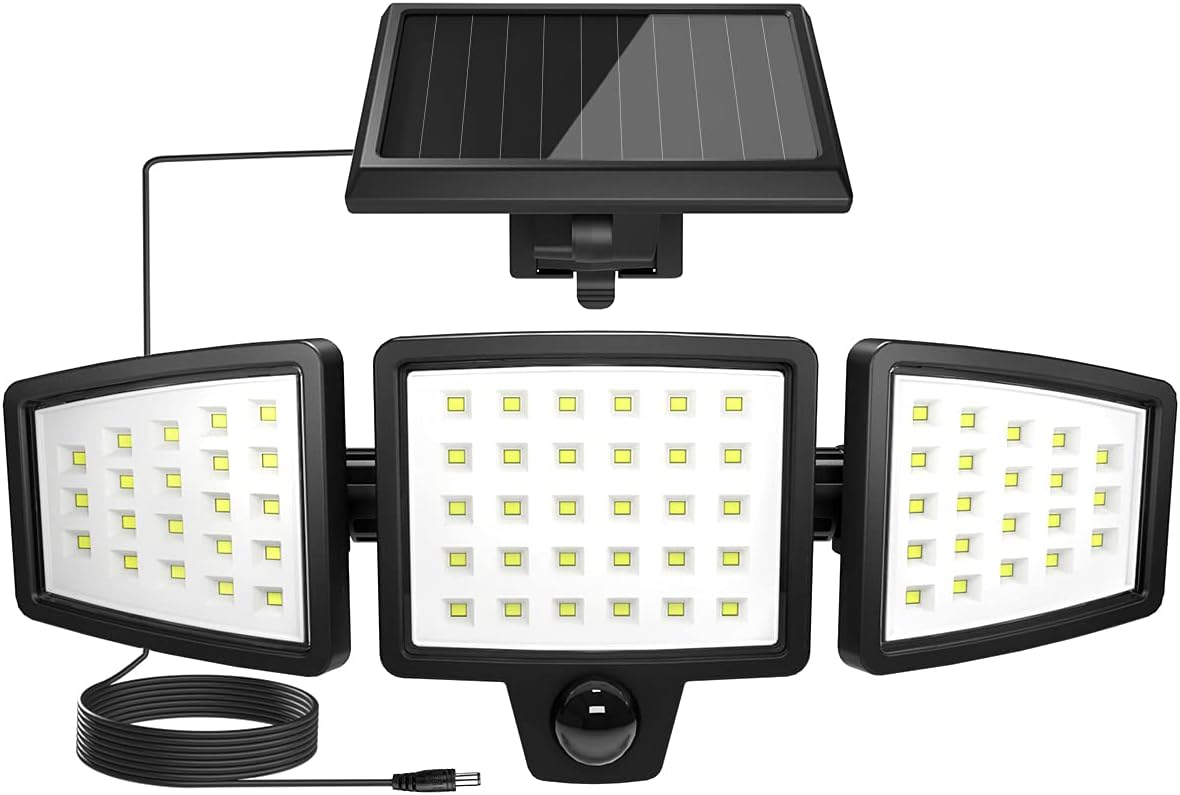 Lepro Solar Security Lights Outdoor Motion Sensor, 1200LM Solar Flood