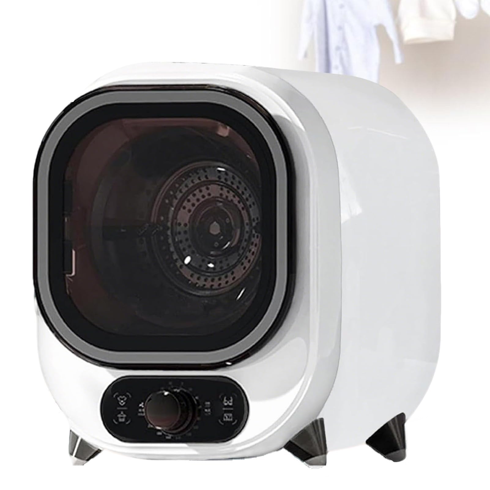 Secadora de Ropa Pequeña, Mini Secadora de Condensación Portátil de 0,8 kg, Secadora Compacta para Apartamentos, Montaje en Pared o Encimera (White)