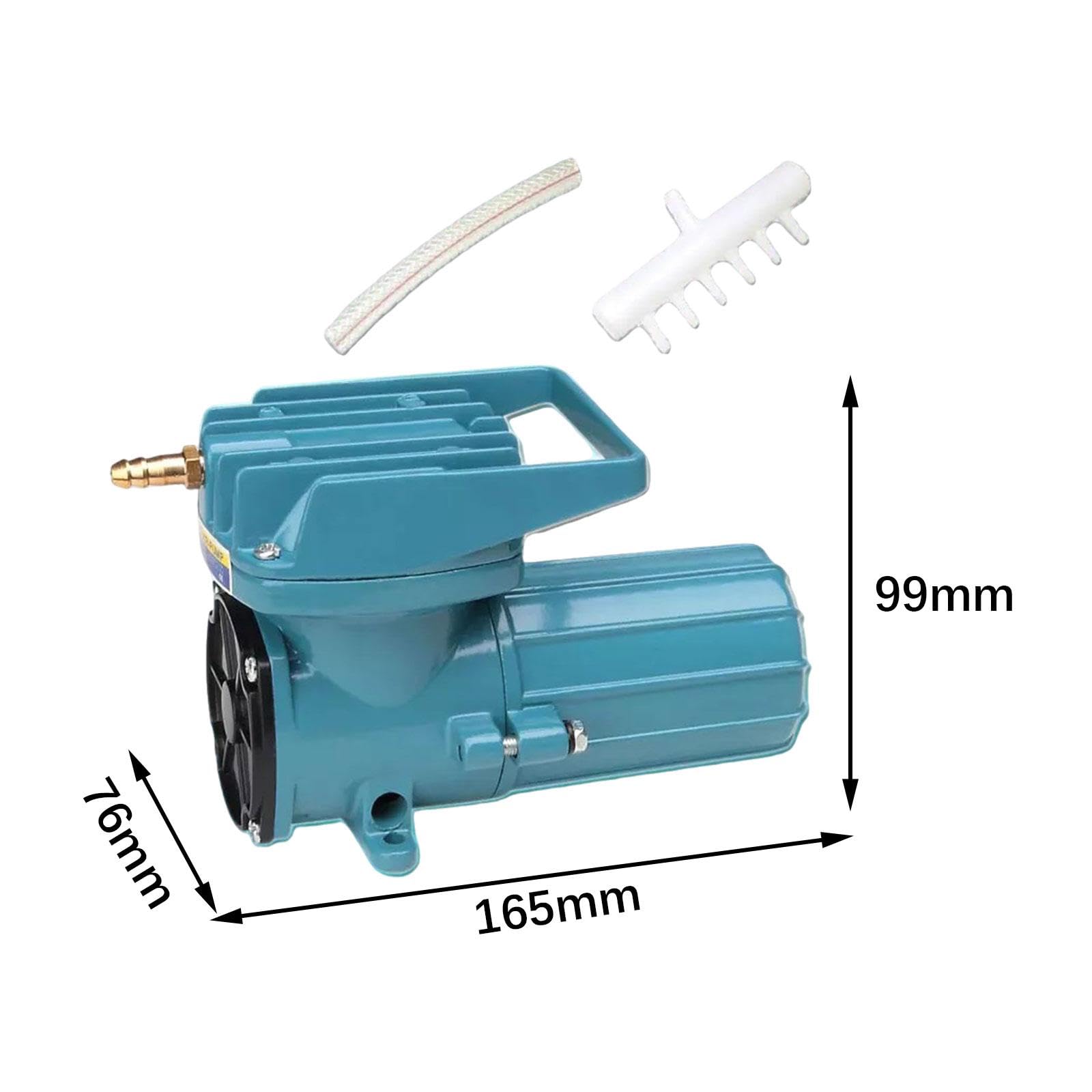 Bomba de Aire para Acuario DC 12V, Bomba de Aire para Tanque de Peces, Bomba de Aire Portátil Multiusos para Estanques, para Uso Comercial, Fuente de, 12V 18W, 165x76x99mm