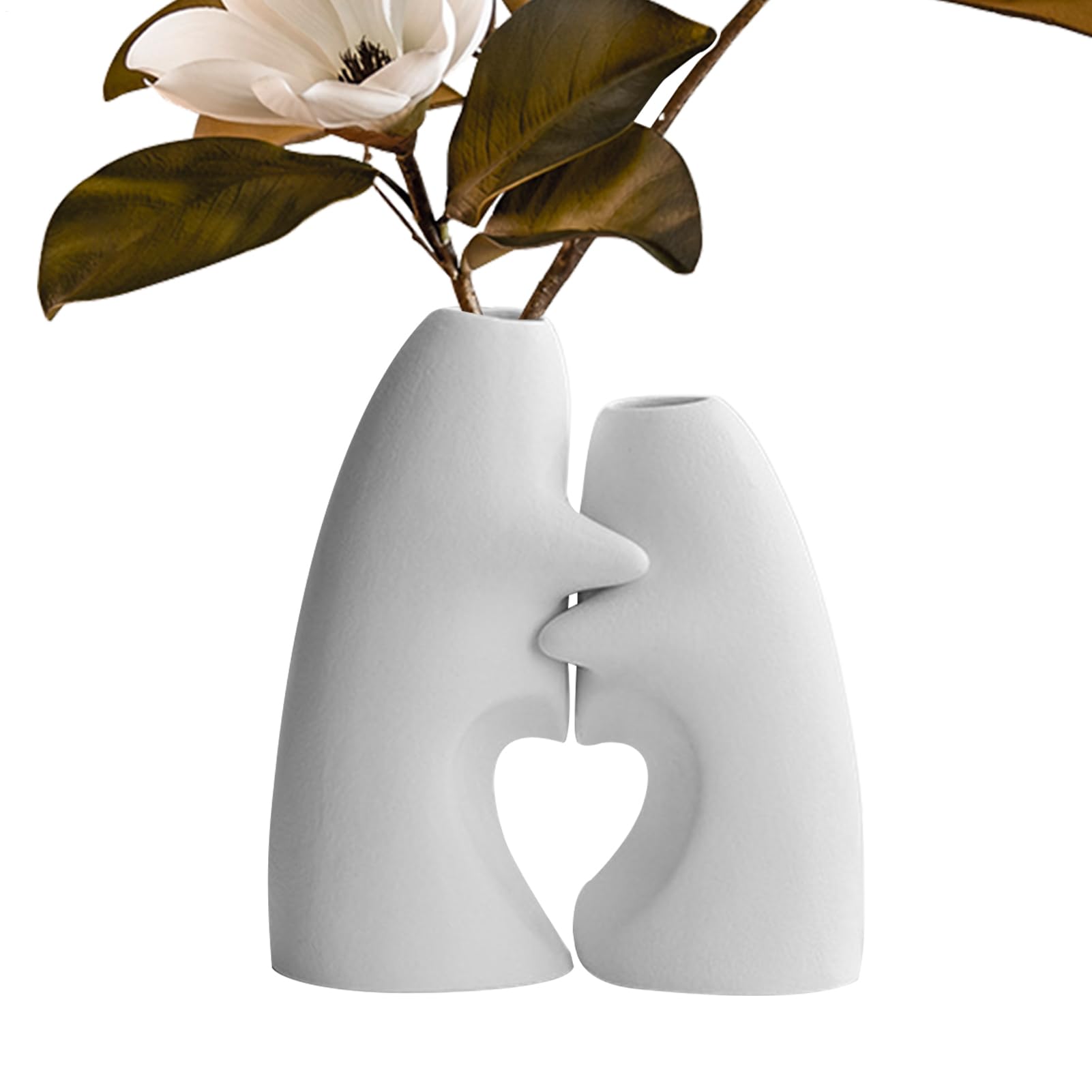 Vase décoratif en céramique bicolore pour sublimer la table du salon au quotidien