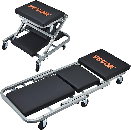 VEVOR Mechanic Creeper, 36" ZCreeper Seat, 2 in 1 Garage