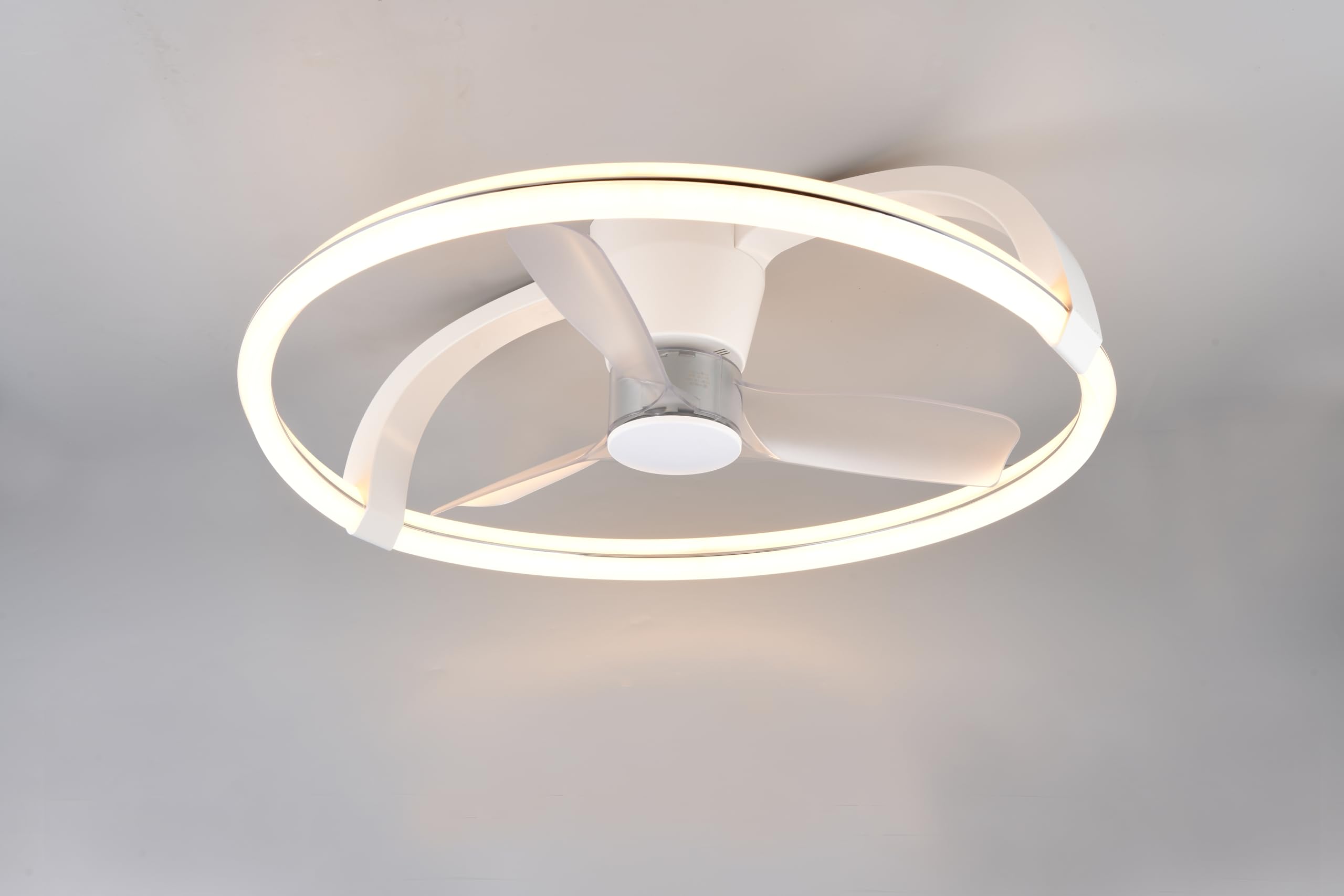 Reality Leuchten LED Deckenventilator mit Beleuchtung Stockholm R64262131, Kunststoff Weiß matt, 6 Geschwindigkeiten, Sommer- Winterbetrieb, Fernbedienung, Dimmer, Timer, Nachtlicht, Lichtfarbe
