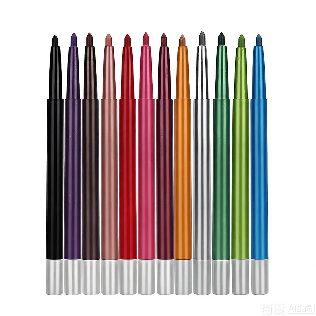 Retractable Metallic Eyeliner Set, Shimmer Multiuse Eye Makeup Pencils