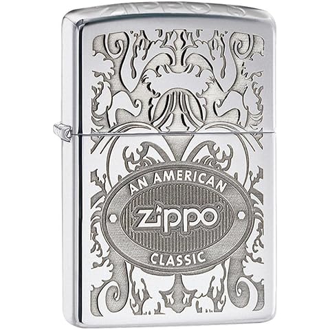 Personalized American Classic Elegant Filigree Lighter Zippo - Free Engraving # 24751 - Christmas, Halloween & Valentines Day Gift