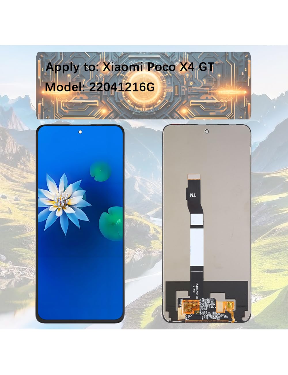 H&LYCYJ Wyświetlacz do Xiaomi Poco X4 GT 22041216G ekran LCD zamiennik zestawu z zestawem