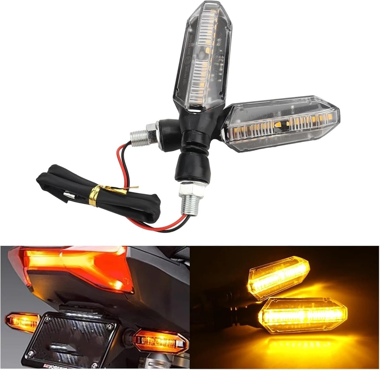 Generic Mini uniwersalne wskaźniki Dla Honda Dla Yamaha Motocyklowe kierunkowskazy LED Bursztynowa lampa kierunkowskazu Moto Migające tylne światła