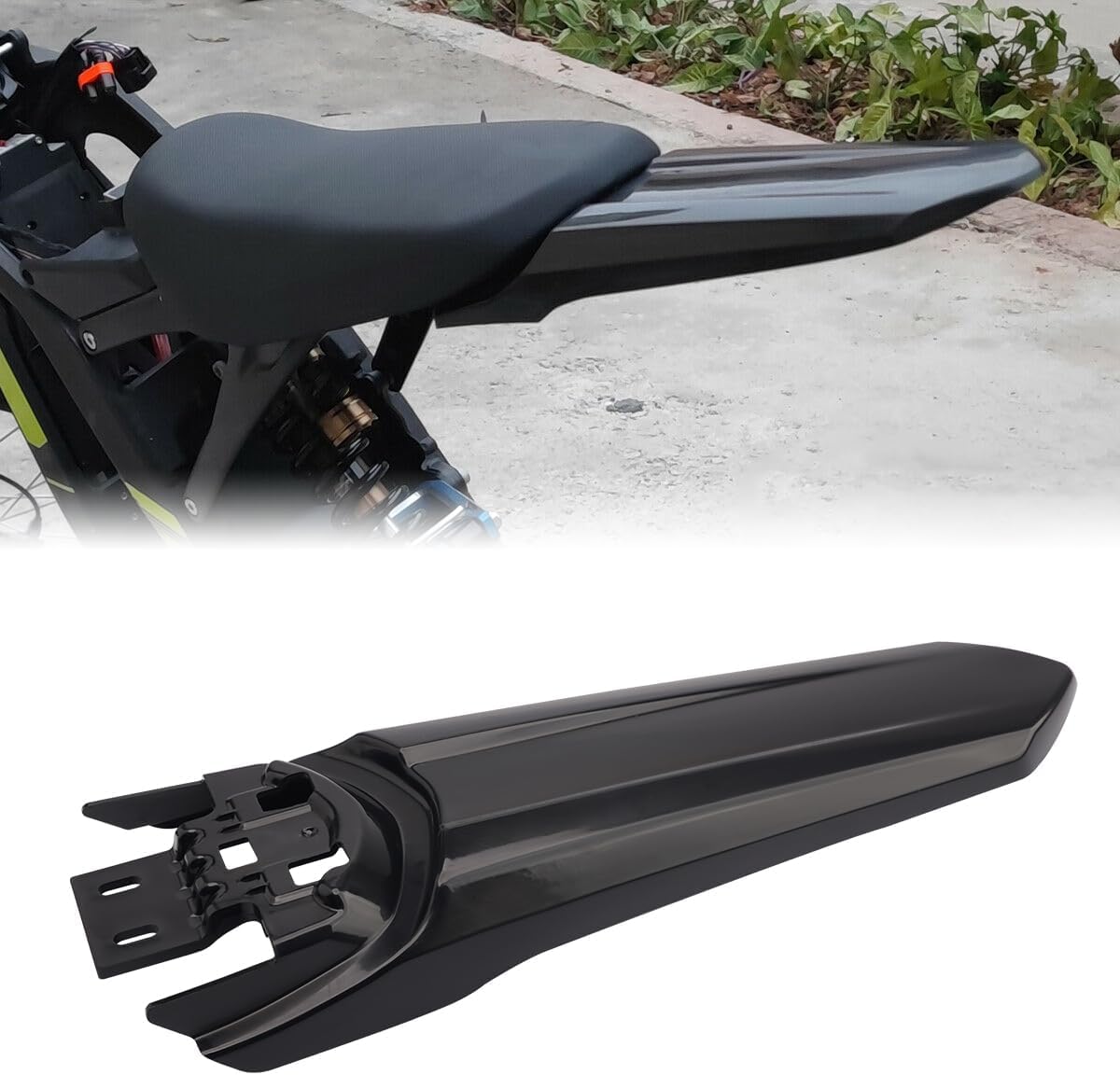 – JESTOP Modified Extended Longer Rear Fender for Segway Sur-Ron Light Bee X And S, Upgraded Extra Long Dirt Pit Mudguards Protector, Plastic Electric Bike Tail Fender Mud Flap, 15.5×5.9‘’