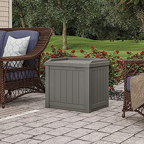 Suncast Outdoor Storage Box - 22 Gallon Stone Gray Resin Outdoor Deck Box with Seat, Weatherproof Patio Storage Bin Container for Keeping Cushions, Tools, & Towels for Pool, Yard, & Garden - image 9
