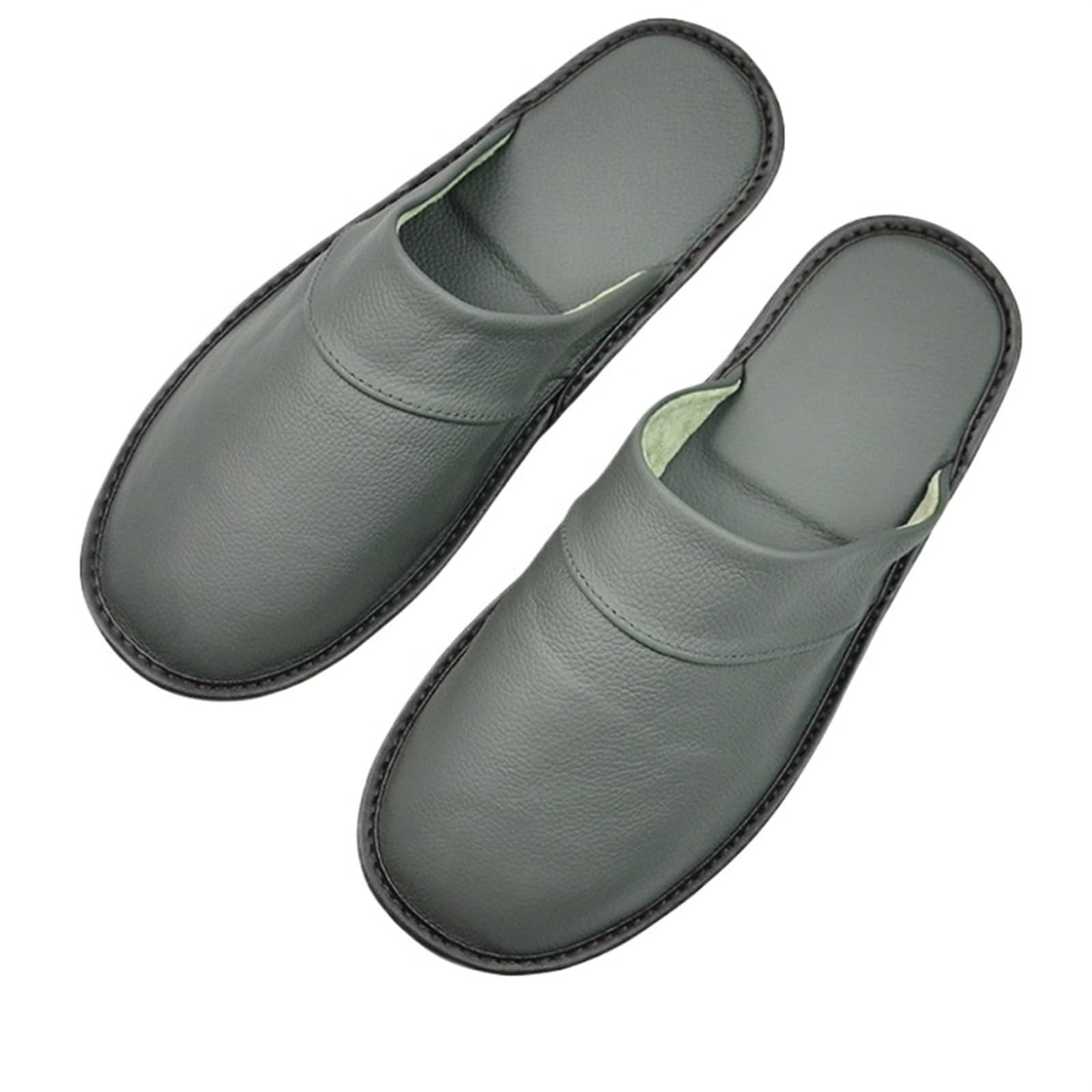 Pantofole in vera pelle di mucca grandi dimensioni, for interni, primavera, autunno, uomo, donna, anziani, antiscivolo, casual, singole Per uso Domestico