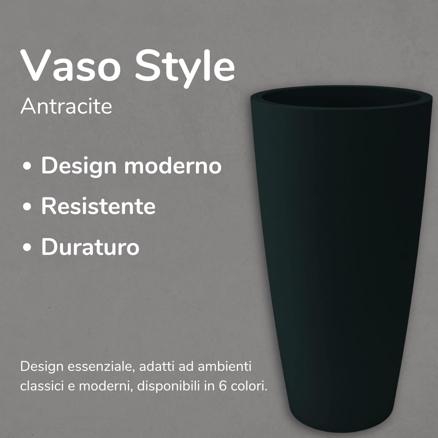 KADAX Pot de Fleur Haut, Grande Jardiniere en Plastique pour Une Décoration Interieure et