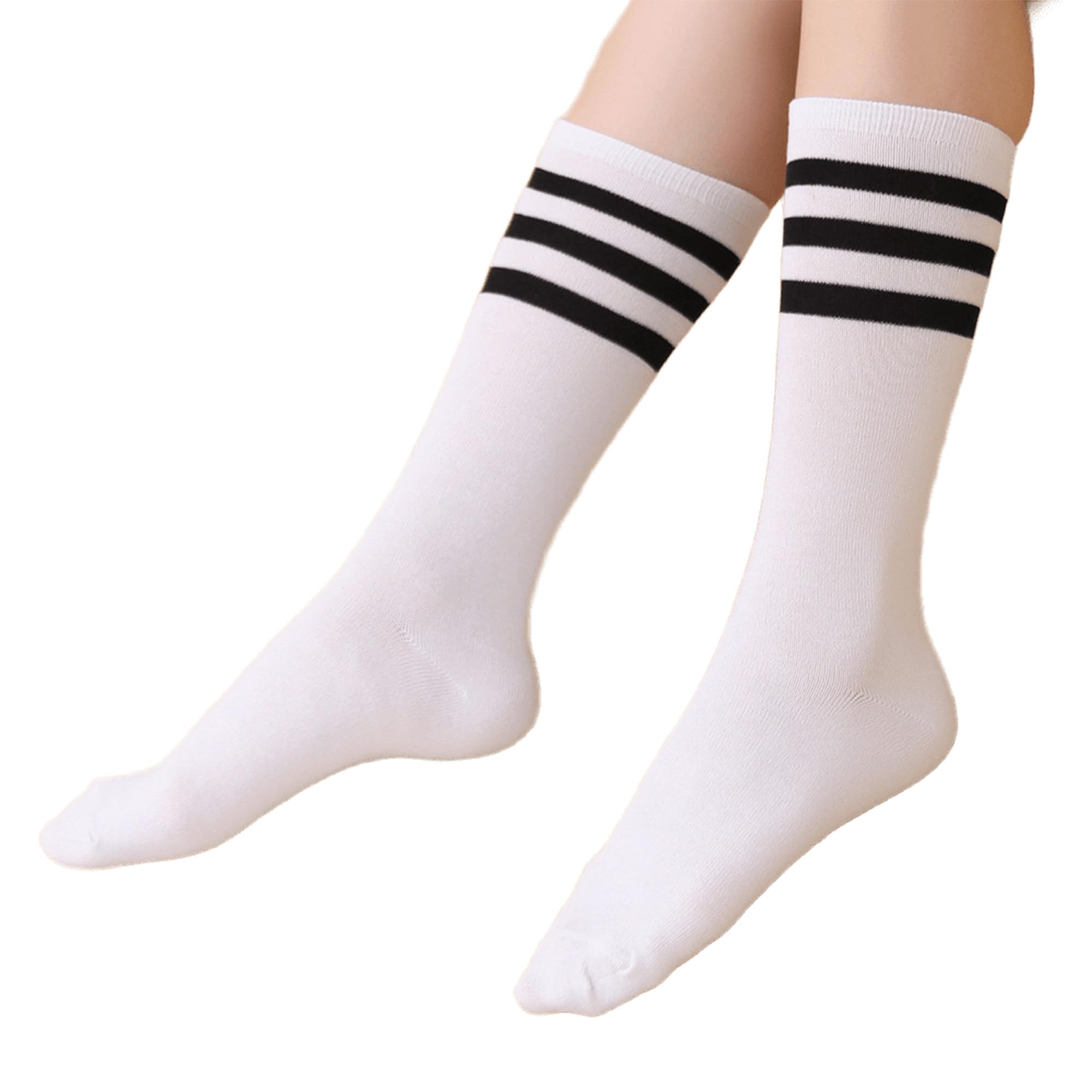 CHIC DIARY Gestreifte Socken Damen Mädchen Jungen Tennissock