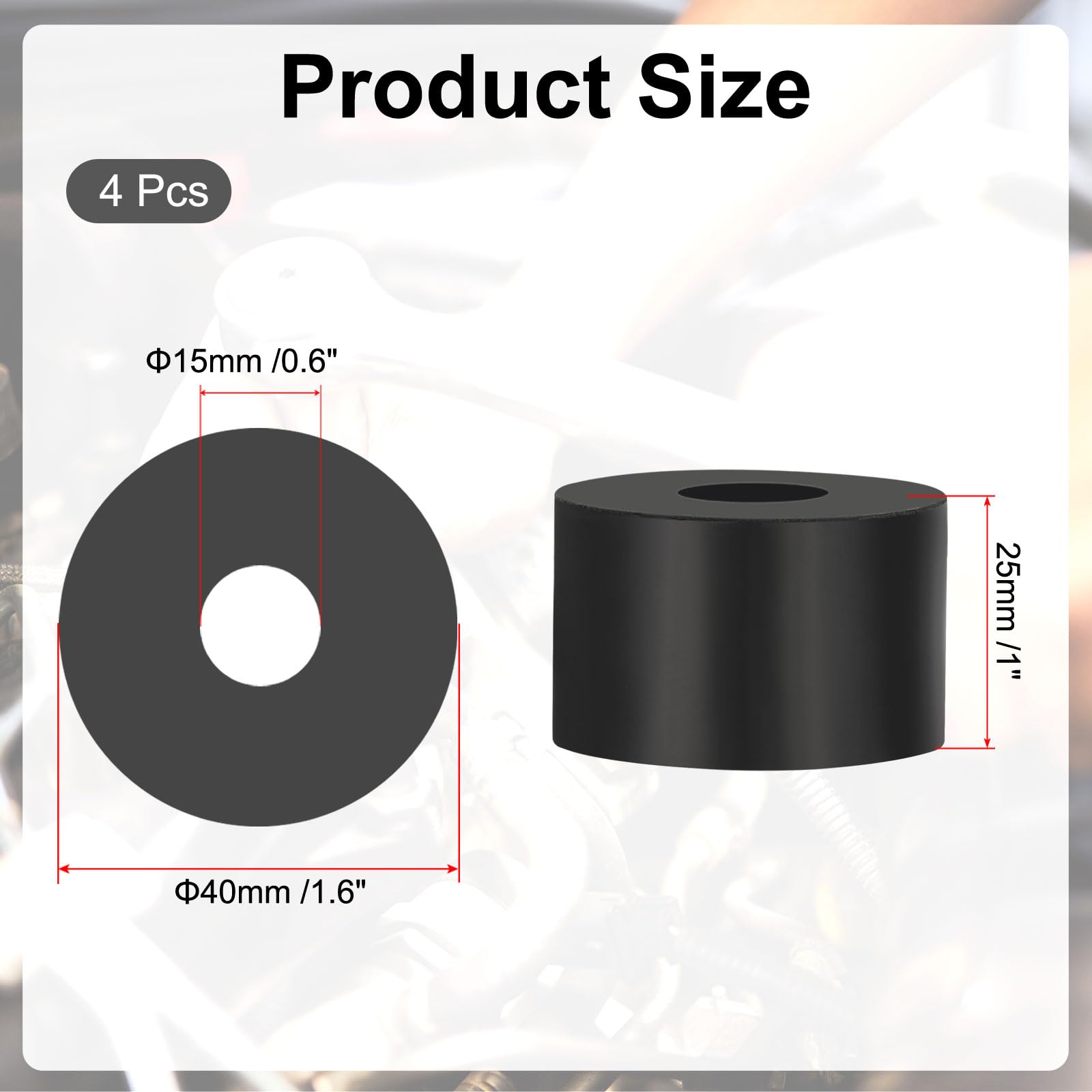 PATIKIL Multi Purpose Rubber Spacer - Image 2