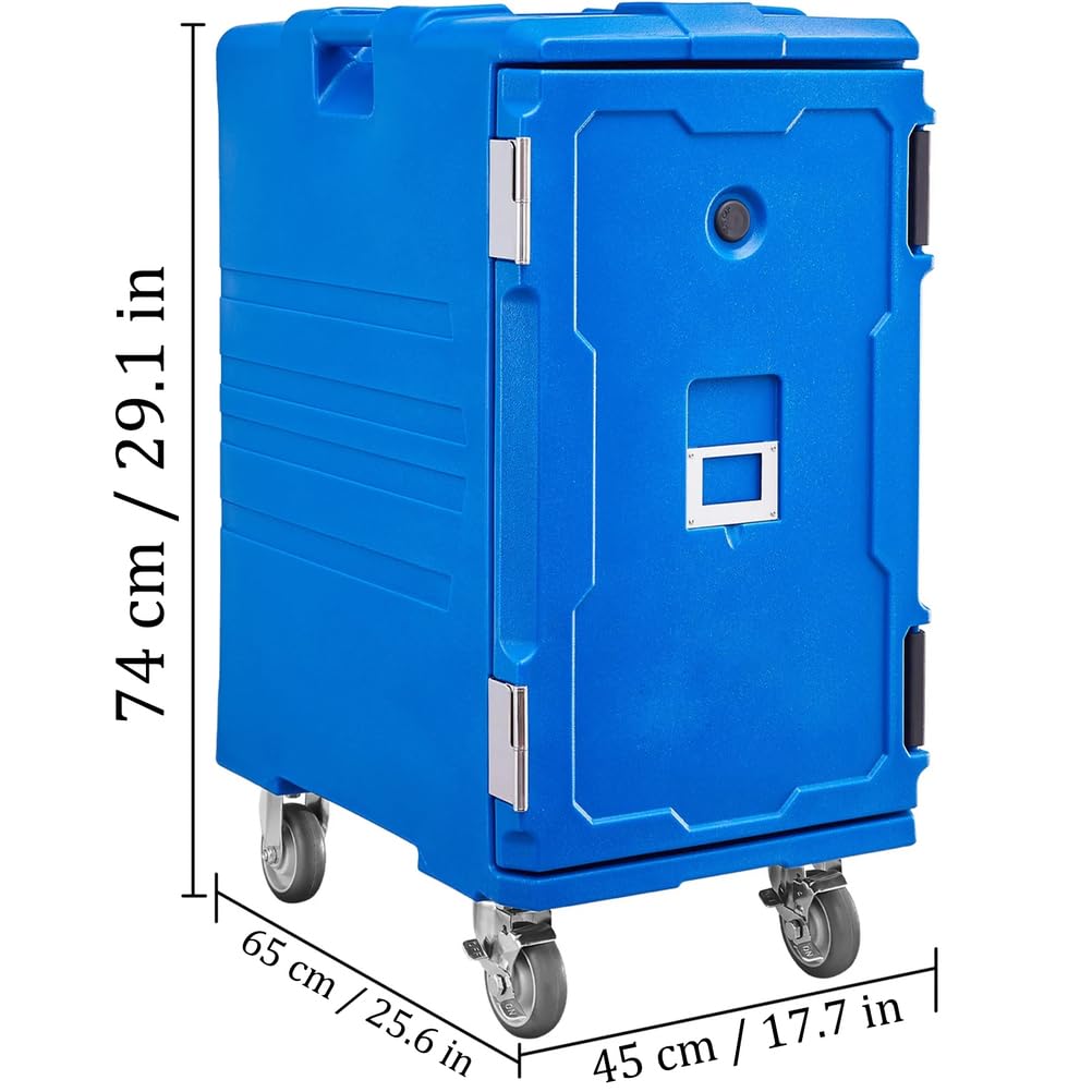 Caja térmica de 82 cuartos para catering, Transportador de bandejas aislante Caja de alimentos de LLDPE Con hebillas dobles Para 5 bandejas grandes (no incluidas) Para comedor de restaurante