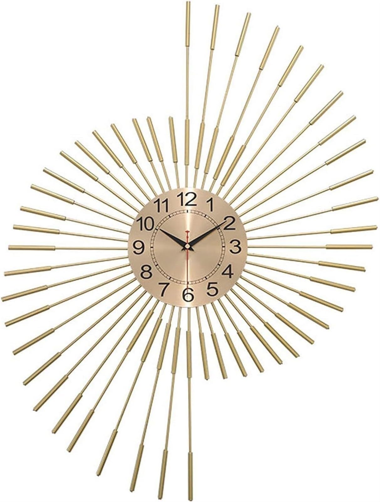 Horloge murale silencieuse grand cadran métal pour lecture facile sans bruit