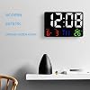 HyMark Dijital Duvar Saati Renkli HD LED Ekran 25X16 Cm Tarih Gün Sıcaklık Alarm USB Dekoratif