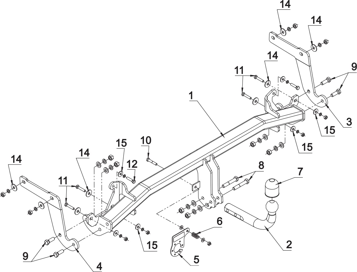 Auto-Hak L'attelage Complet Rigide Fixe per Peugeot 5008 Depuis 05.2017 + Universel Faisceau électrique 7-Broches