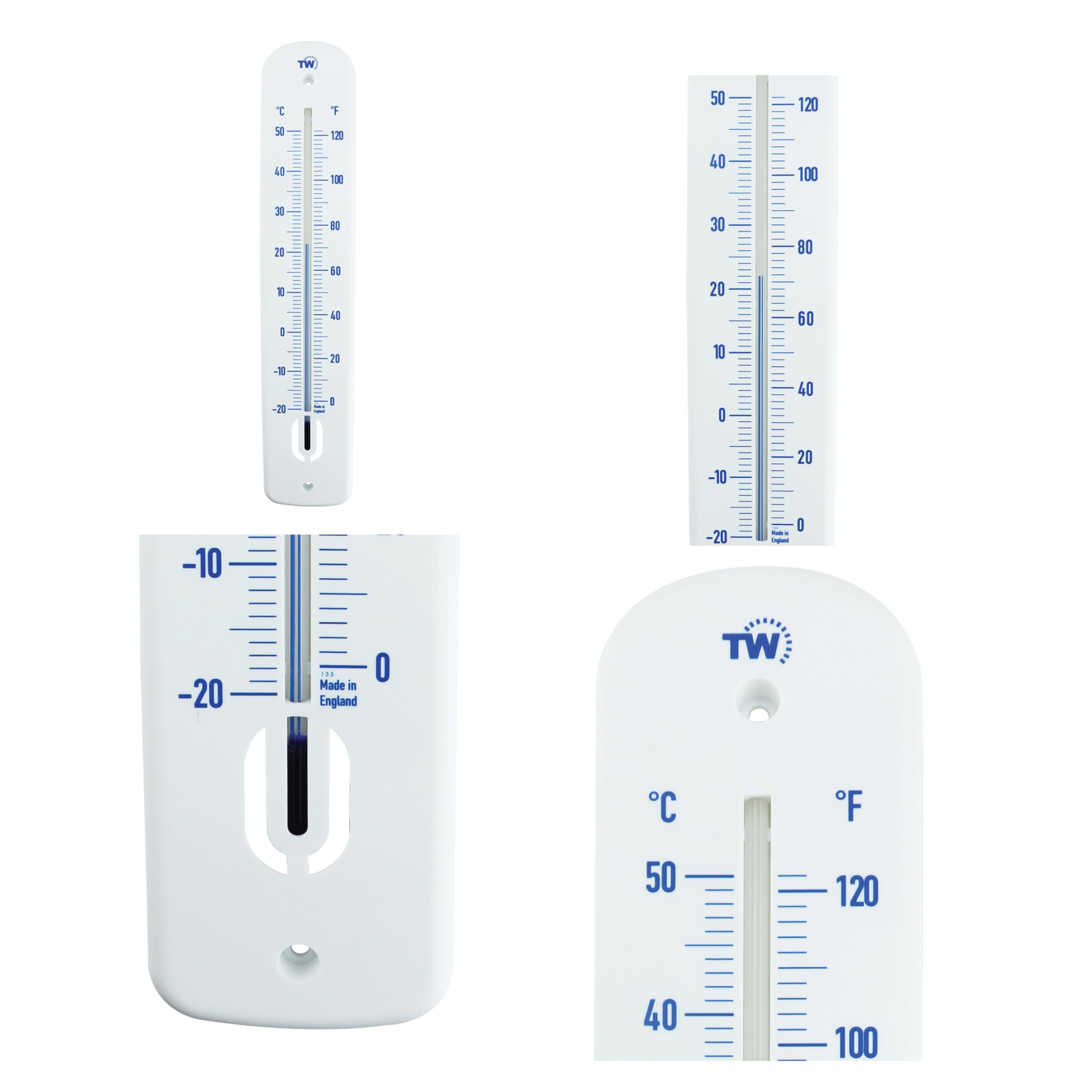 Grand thermomètre extérieur jardin 380 mm pour serre, patio, terrasse