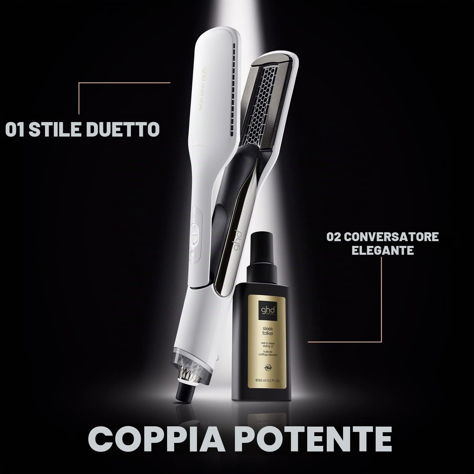 Duet Style Professional Performance 2-in-1 Hot Air Styler - S10201 White by GHD for Unisex - 1 pz piatto Iron