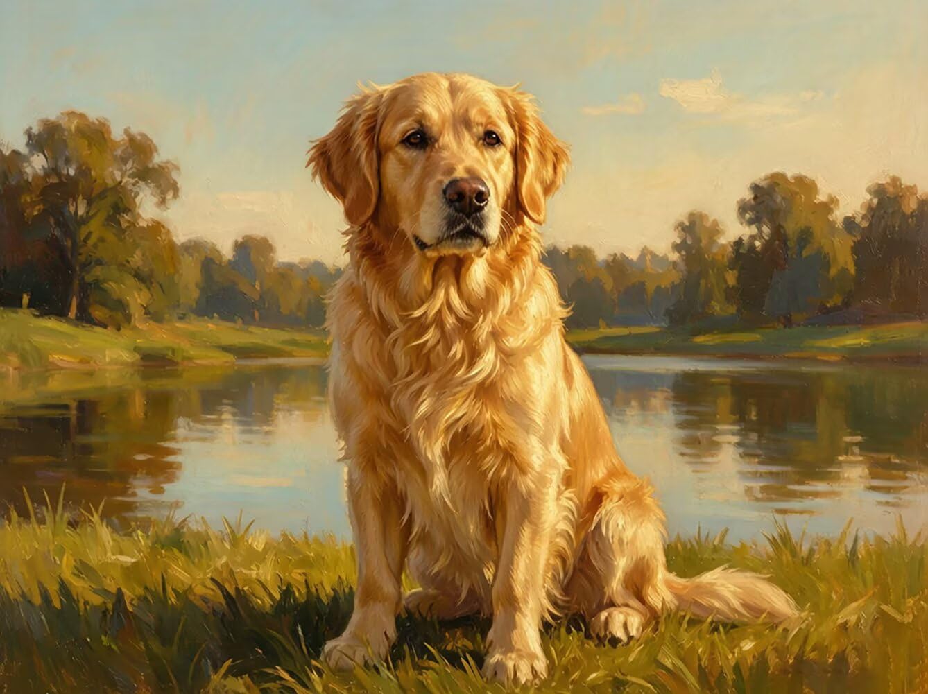 5D Diamond Painting Kit Completo Cane Quadri con Perline 80x50cm 8-B7758