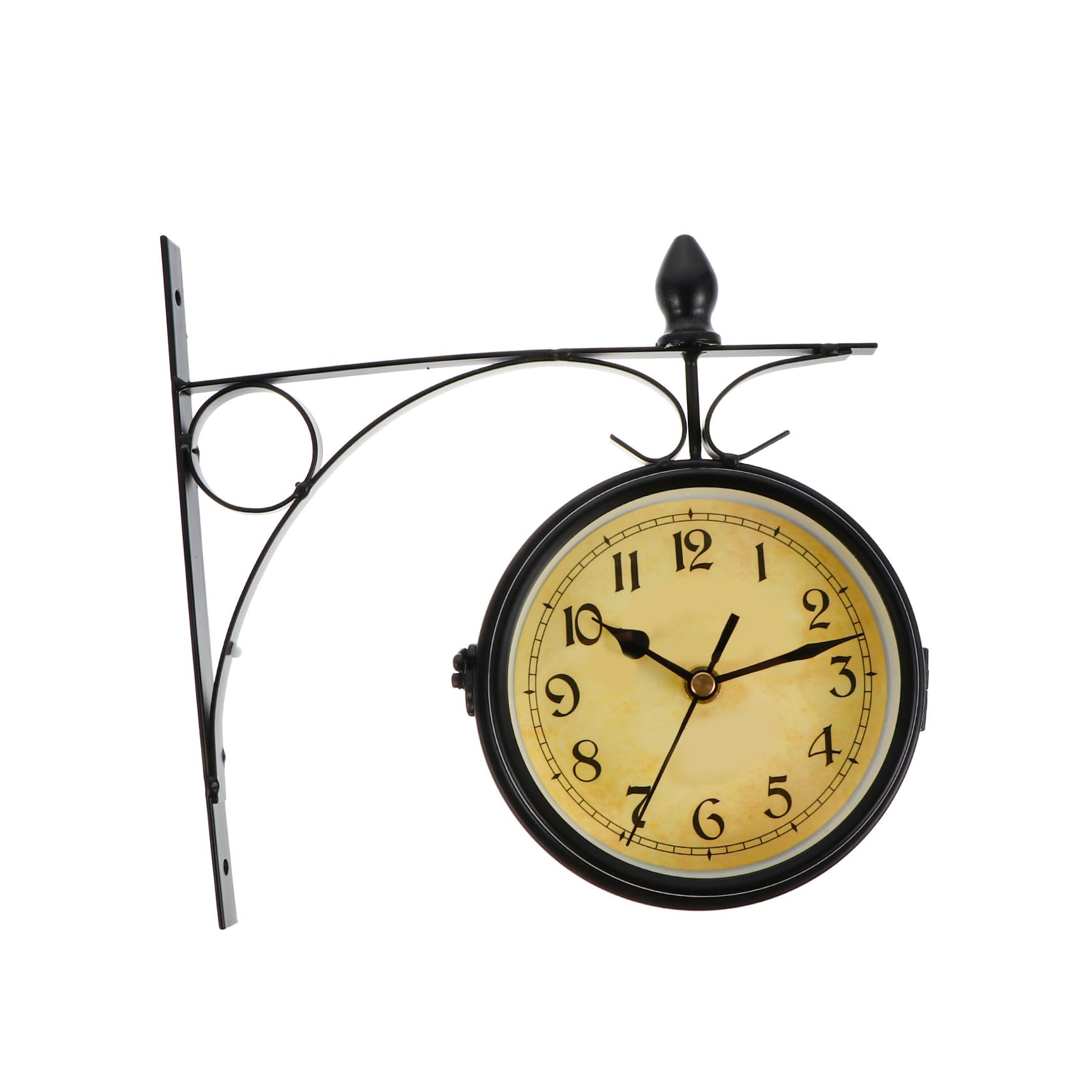 Horloge murale vintage en fer forgé pour une déco de salon européen