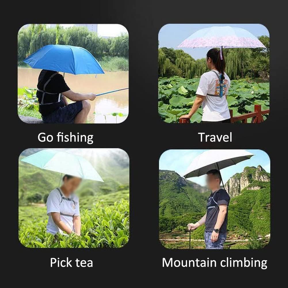 WAYUTO Hands-Free Sun Blocker Back Umbrella Holder - Rain Stand and Fishing Shelter Bracket Mount for Outdoor Activities