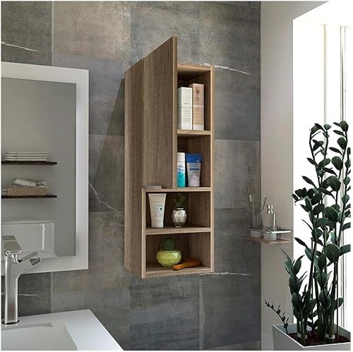 Vista 28 de Tuhome Mila - Botiquín con dos estantes internos, dos estantes externos, puerta individual, color blanco