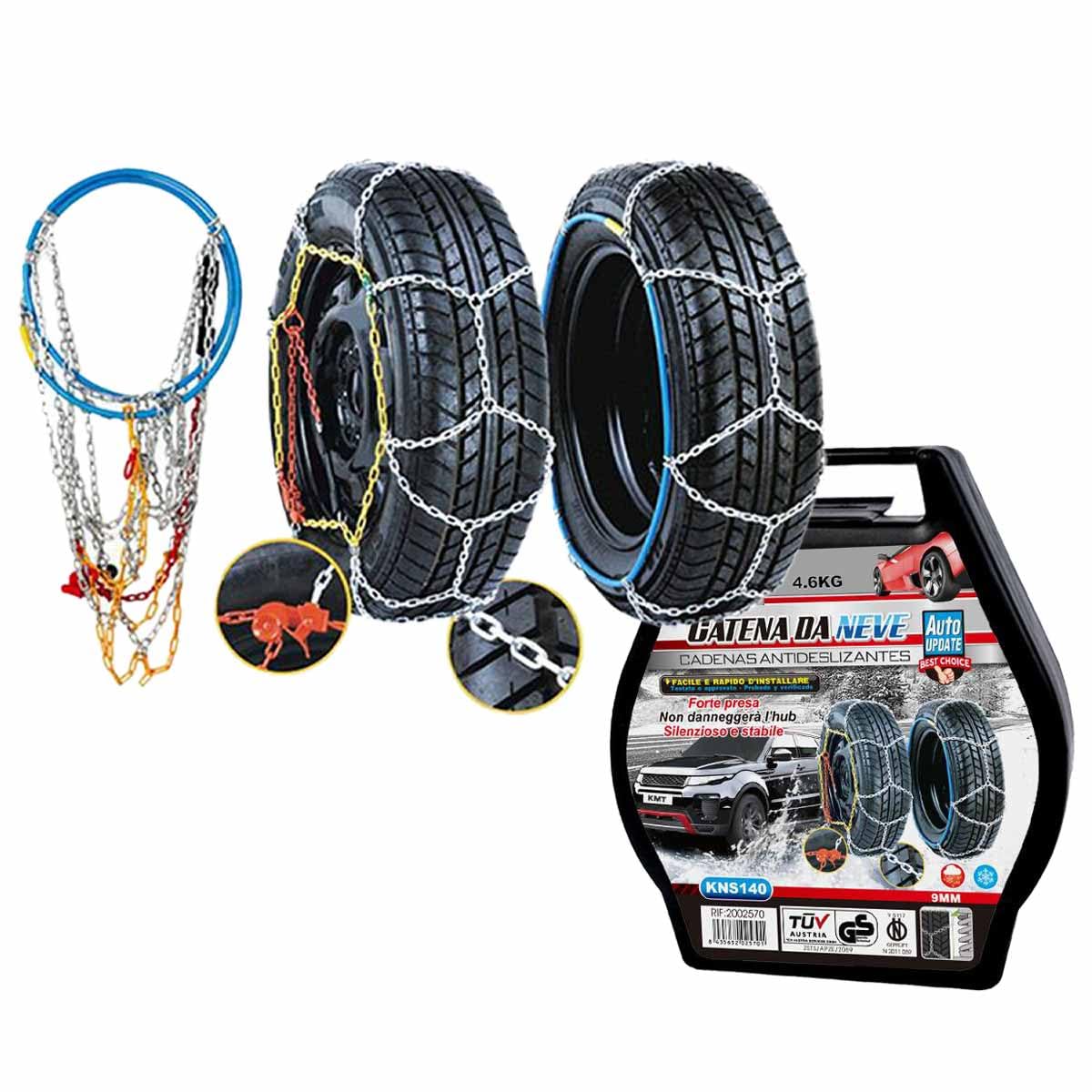 CARALL Cadena de nieve de 9 mm, KNS140 Grupo 140, homologado ONORM V5117 (140)