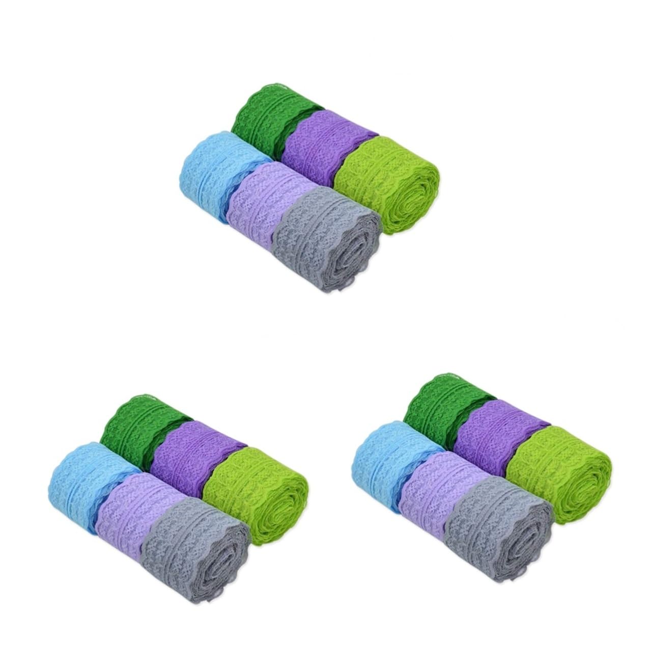 NUOBESTY 18rollos Cinta De Encaje Floral Sin Elastano Para Decoración De Bodas Manualidades Costura y Tocados Fruta
