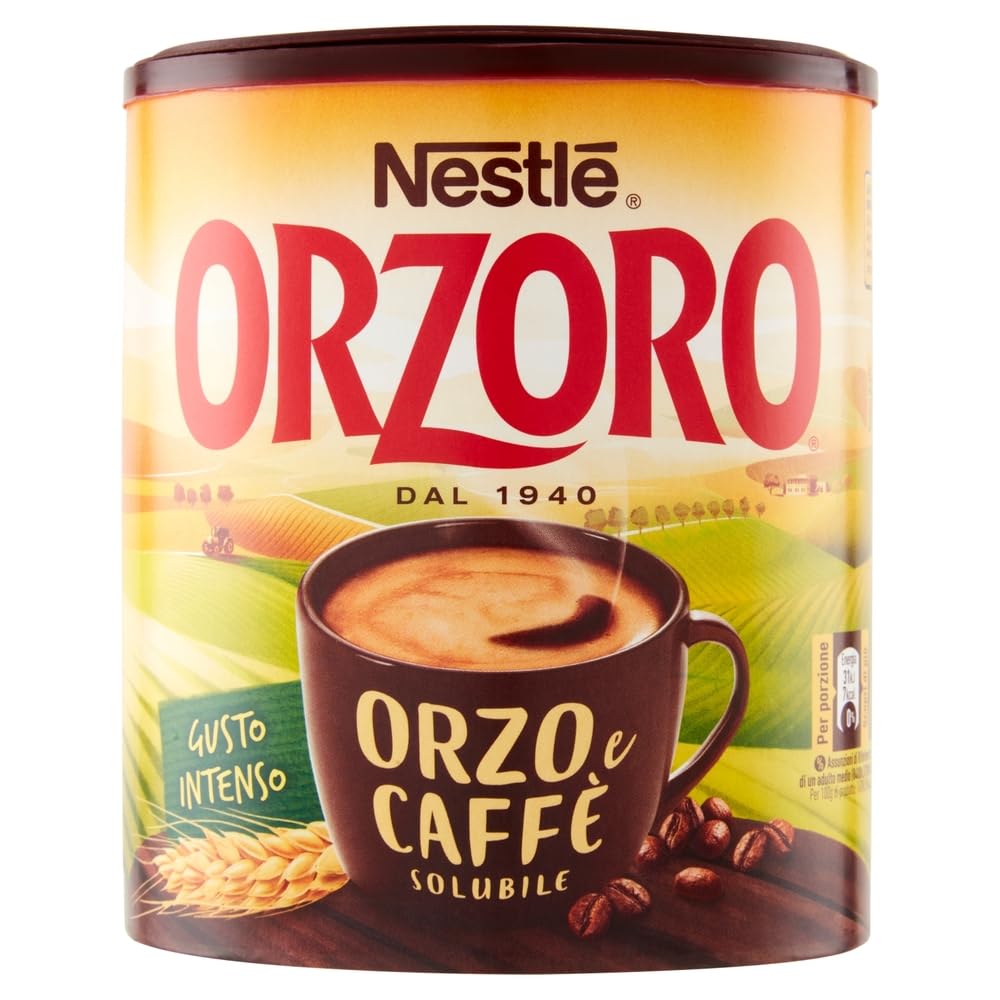 Italian Gourmet Orzoro Lot Mixte 2 x 120 g + 1 x 180 g (420 g) – Boisson chaude soluble à l’orge – Orge nature, orge & café, orge & cacao – Alternative au café, instantanée + Italian Gourmet polpa