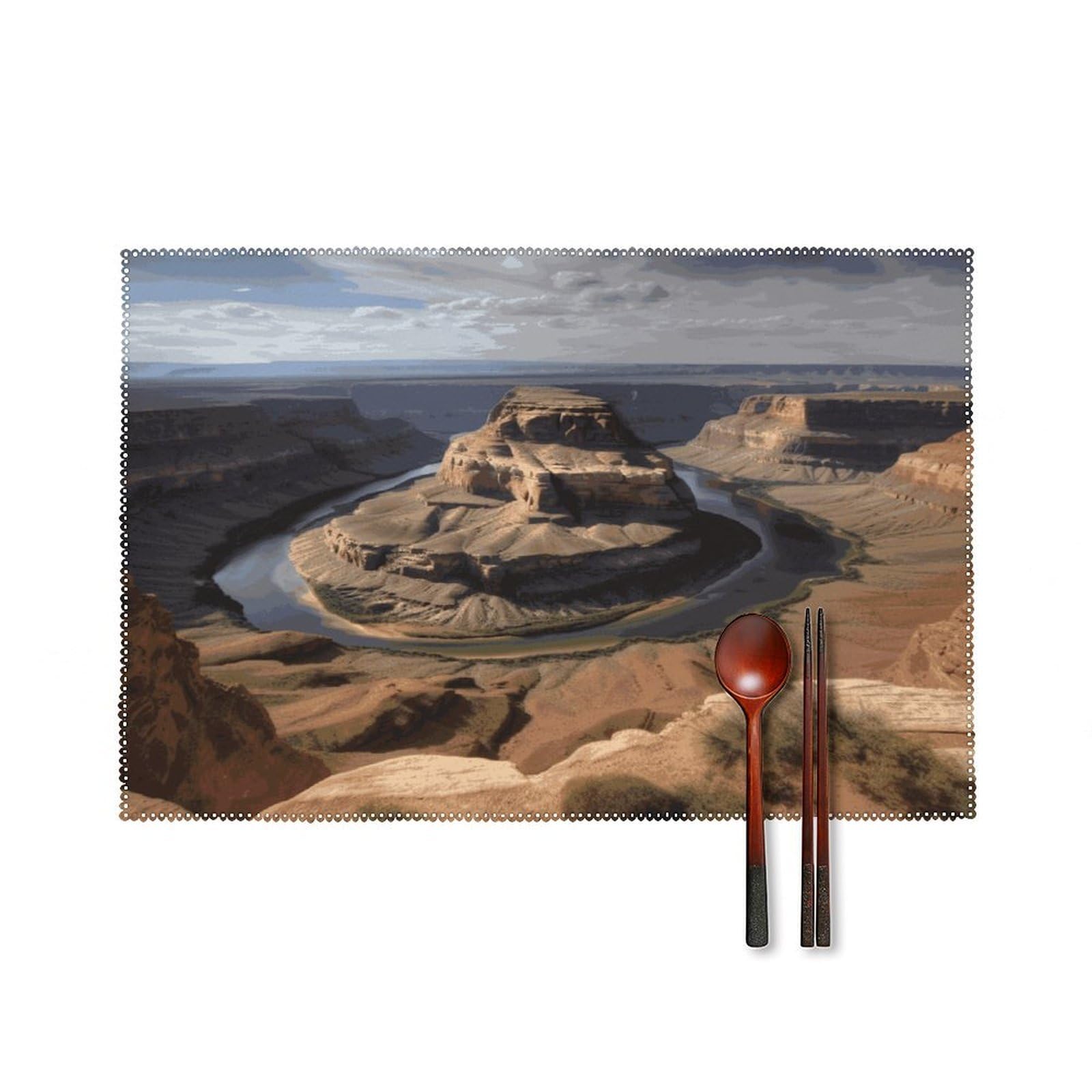 Fekiloot Style Grand Canyon Arizona Placemats Set Of 6,Table Mat