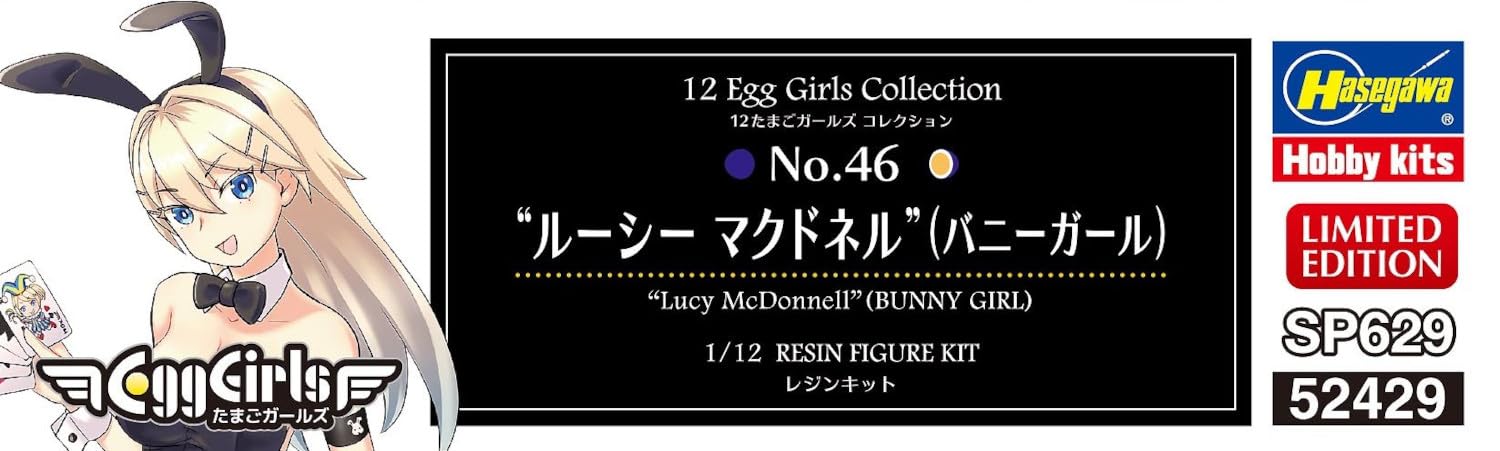 Hasegawa 652429-1/12 12 Egg Girls Collection nr 46, Lucy Mcdonnell Bunny Girl skala 1:12