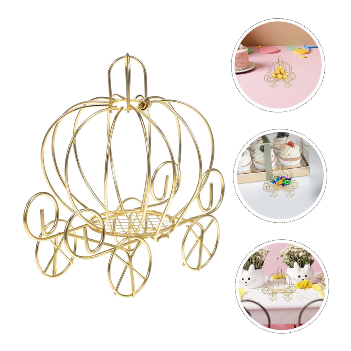 COLLBATH 7 Stück Teiliges Metall-kürbis-kutschen-süßigkeitenbox- Stabile Kleine Candy Box im Romantischen Vintage-design als Hochzeitsdeko Party-mitgebsel und Tischmittelstück