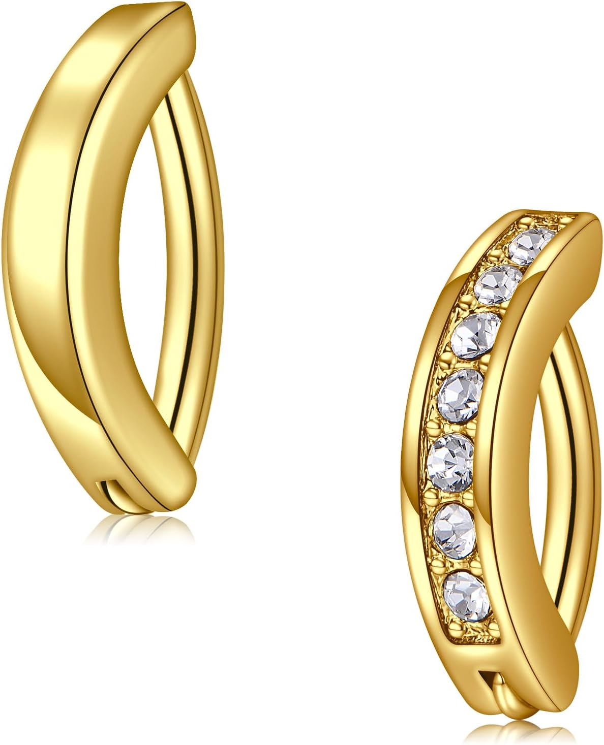 JFORYOU 1/4 Inch Short Belly Button Rings 14G 6mm Stainless Steel Short Belly Navel Button Rings for Women Men